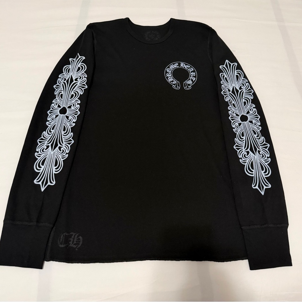 Chrome Hearts Black Long-Sleeve Thermal Shirt